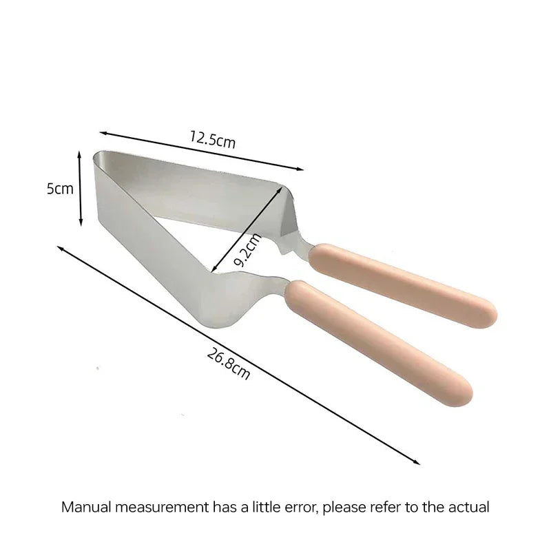 Stainless Steel Cake Slicer Cutter Tongs Cake Server Desserts Pastry Bread Pizza Devider Slicer Metal Pie Knife Cake Lifter Tool