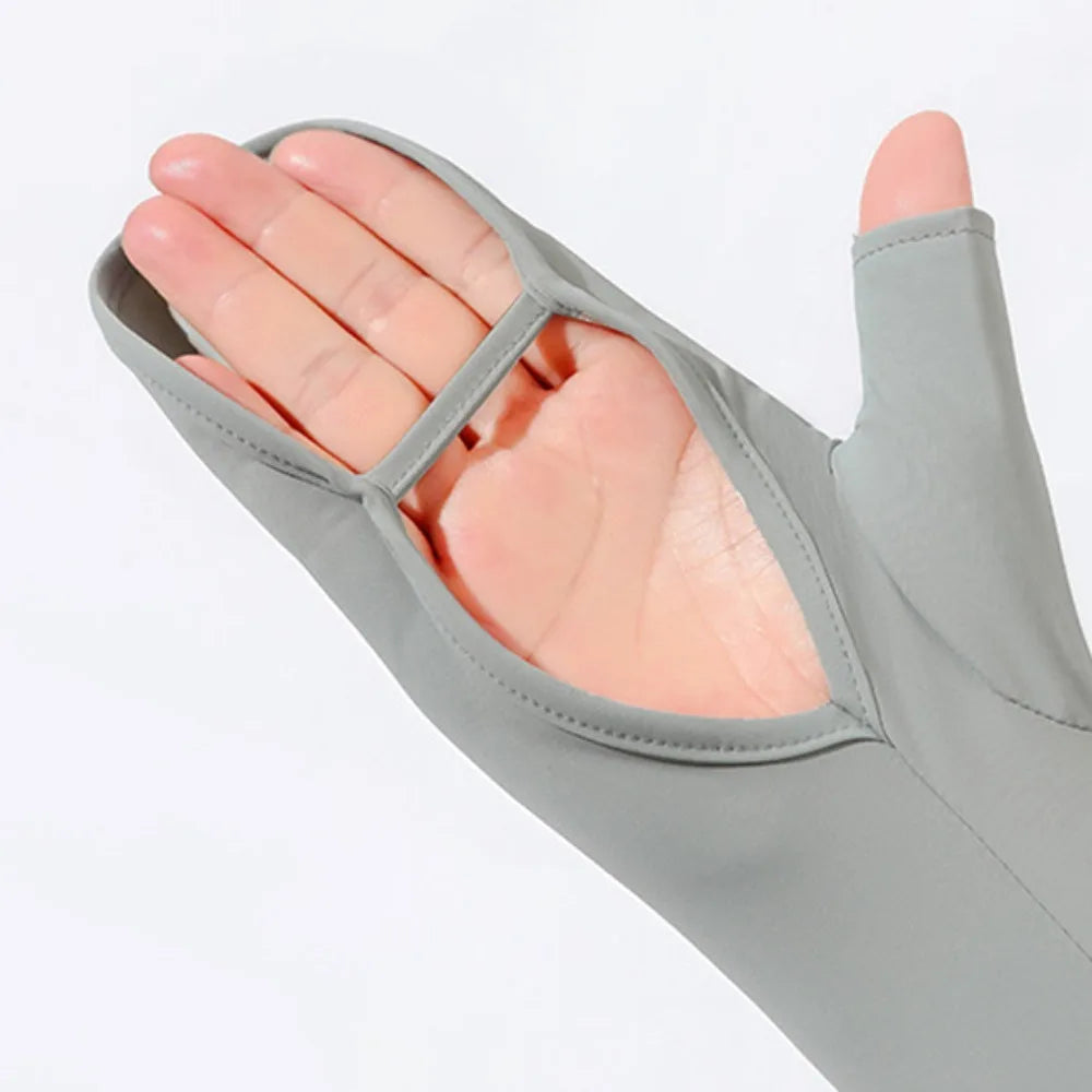 Protect Hand Ice Silk Sleeves Anti-UV Full Wrap Sunscreen Sleeve Sun Protection UV Insulation Cycling Sleeve Gloves Outdoor