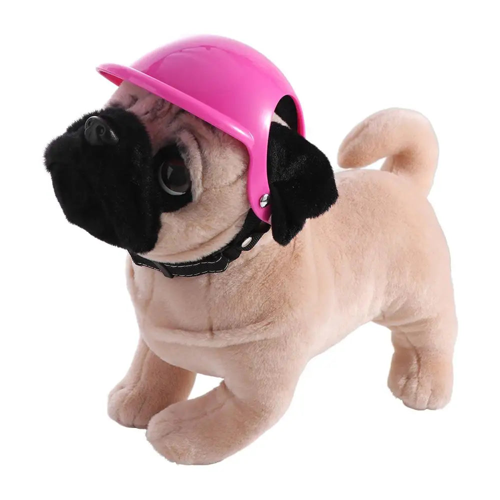 Cute Cat Headwear Dog Helmets with Ear Holes Adjustable Strap Pet Helmet Hat Hard Hat Photo Props Pet Ridding Cap Pet Supplies