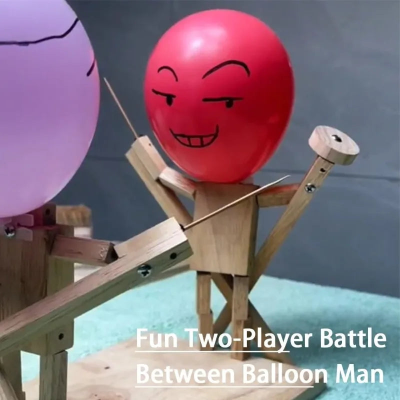 Balloon Bamboo Man Battle Thickened Version Bamboo Man Fencing Puppets Battle Game for 2 Players Whack A Balloon Party Home