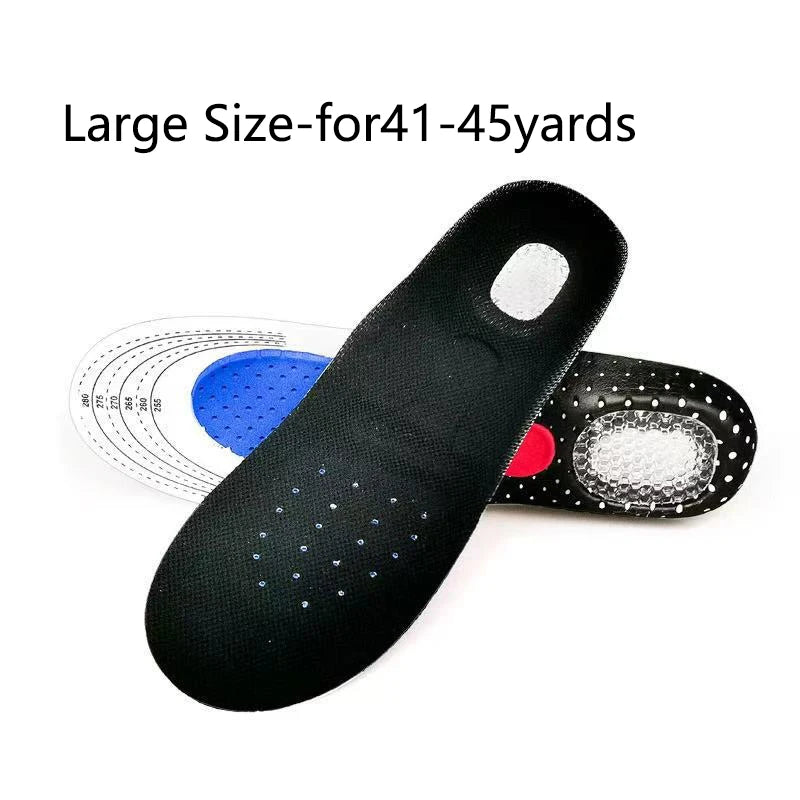 Cuttable Breathable Orthotic Arch Support Shoe Insoles for Men Women Soft Running Cushion Memory Gel Pad with Sweat Absorption