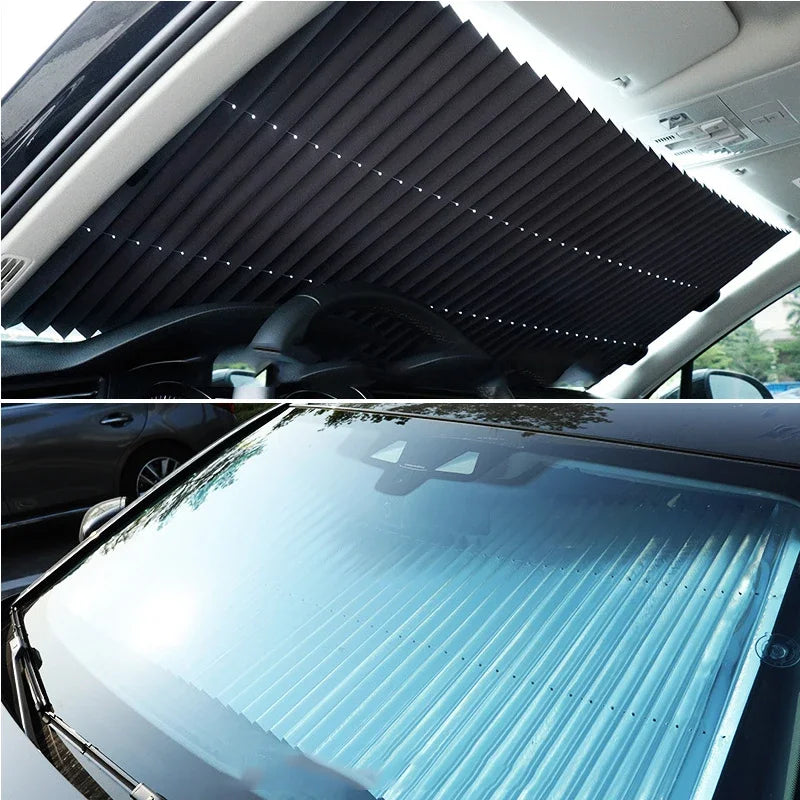 Car Sunshade Sun Visor Protector Auto Parasol For Front&Rear Windshield Side Window Shade Block Interior UV-protective Curtains