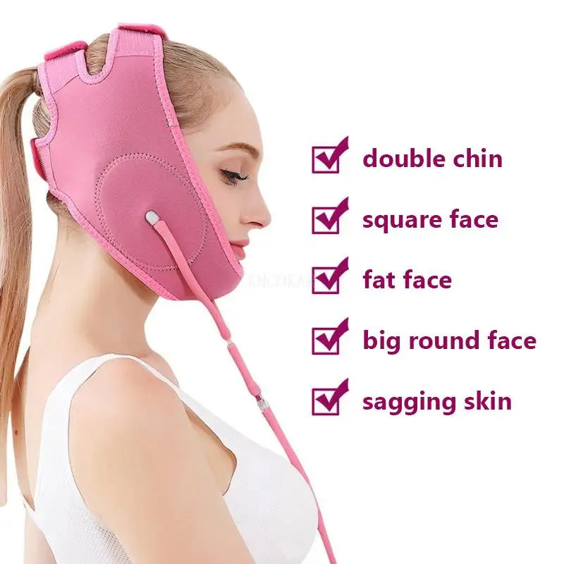 V-Line Cheek Chin Slimming Belt Face Massager Inflatable Air Press Facial Slimming Band Shaper Skin Care Thining Firming Bandage