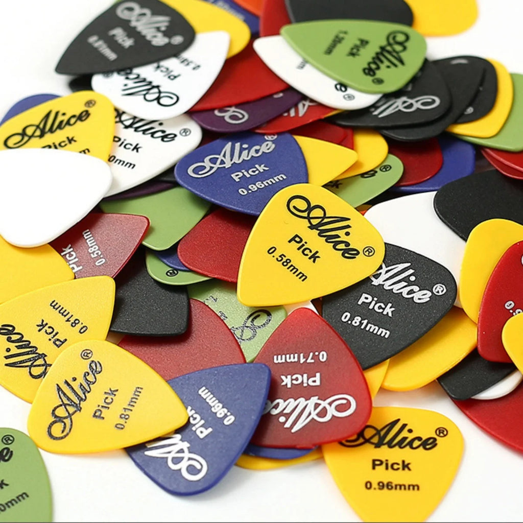 Alice Guitar Pick Mixed ABS Premium Matte Anti-Skid Guitar Pick 24/50/100 Pieces w/ Pick Box /for Acoustic Electric/Ukulele