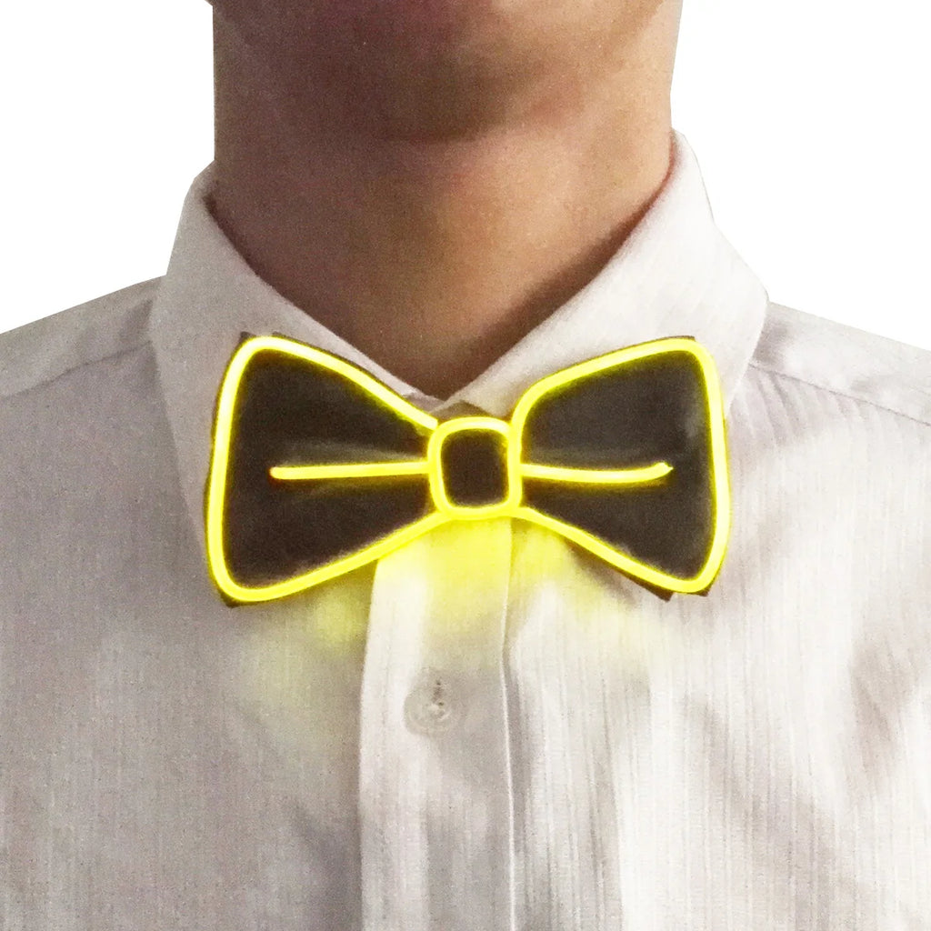 Flashing Neon Light LED Tie Halloween Christmas Dance Supplies Wedding Performance Decoration Luminous EL Wire Necktie