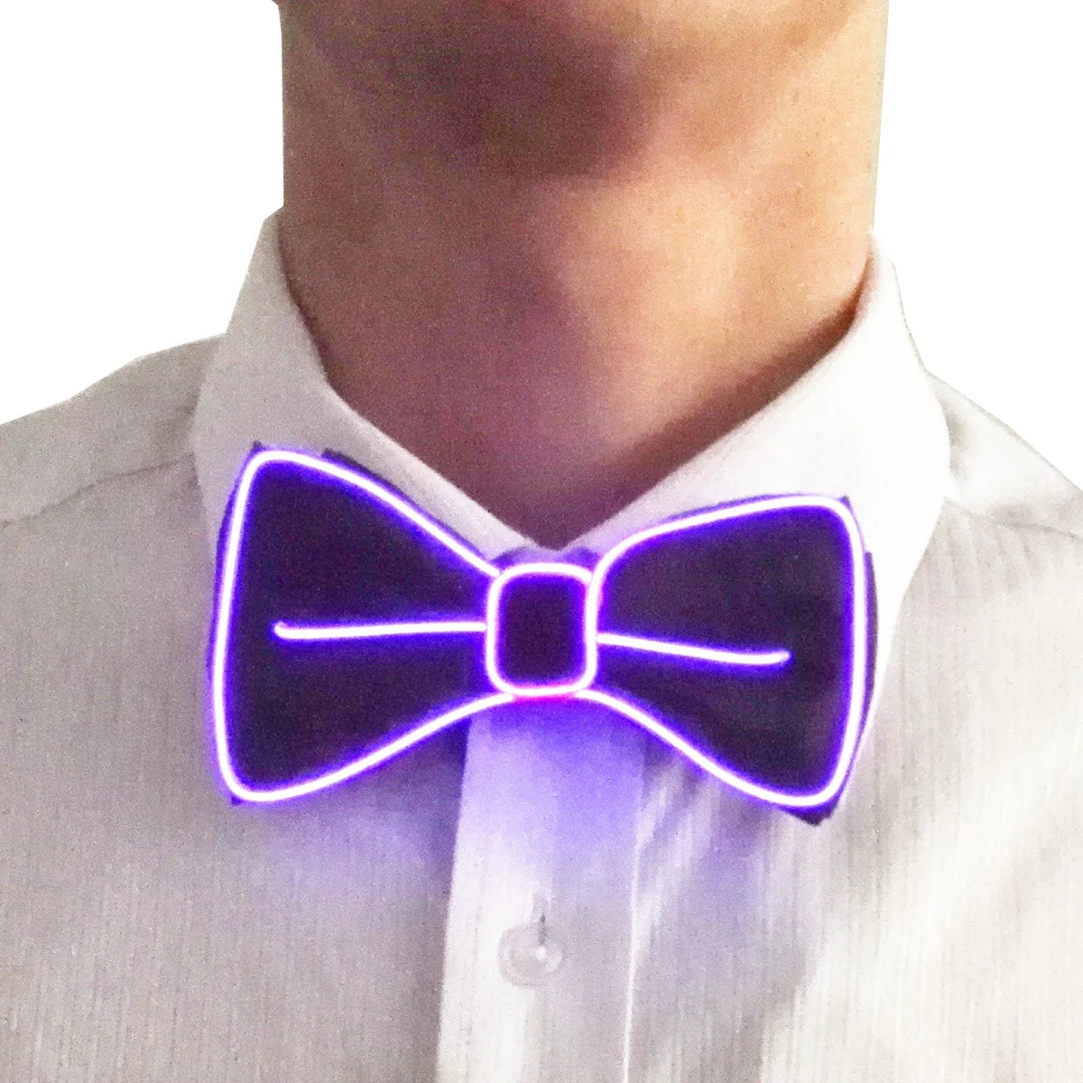 Flashing Neon Light LED Tie Halloween Christmas Dance Supplies Wedding Performance Decoration Luminous EL Wire Necktie
