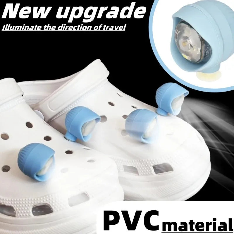 2pcs LED Shoe Lights Charms Accessories Wholesale Non-Rechargeable, Walks & Dog Walks, Shoes Charms, 3 Flashing Lighting Modes