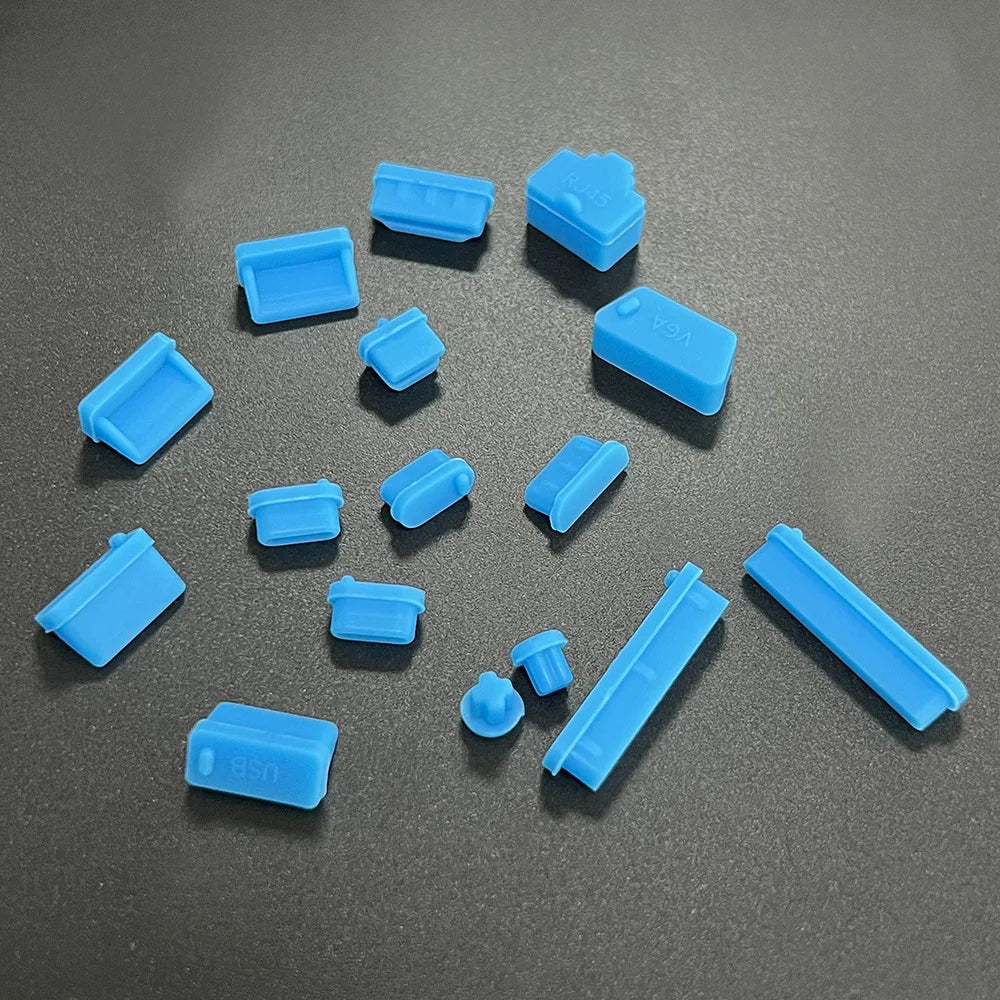 16Pcs/set Universal Anti Dustproof Notebook Port Plug Silicone Protector USB Elastic Laptop Computer Cover Stopper