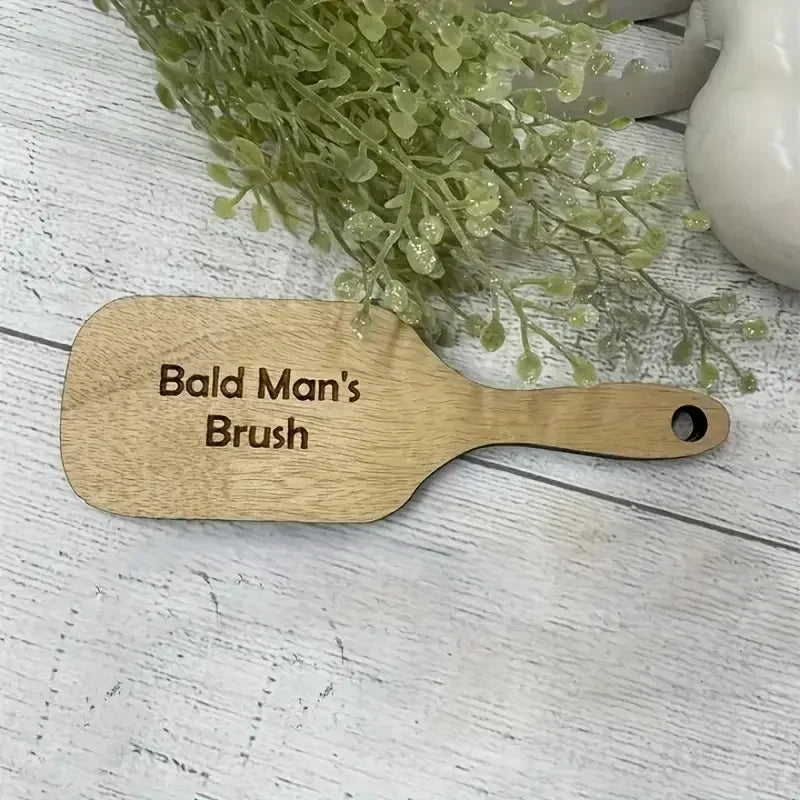 Gag Comb For Bald Man Wooden Hairless Comb Prank Brush Hilarious Toothless Combs Funny Practical Joke Gag Comb for Man Gift