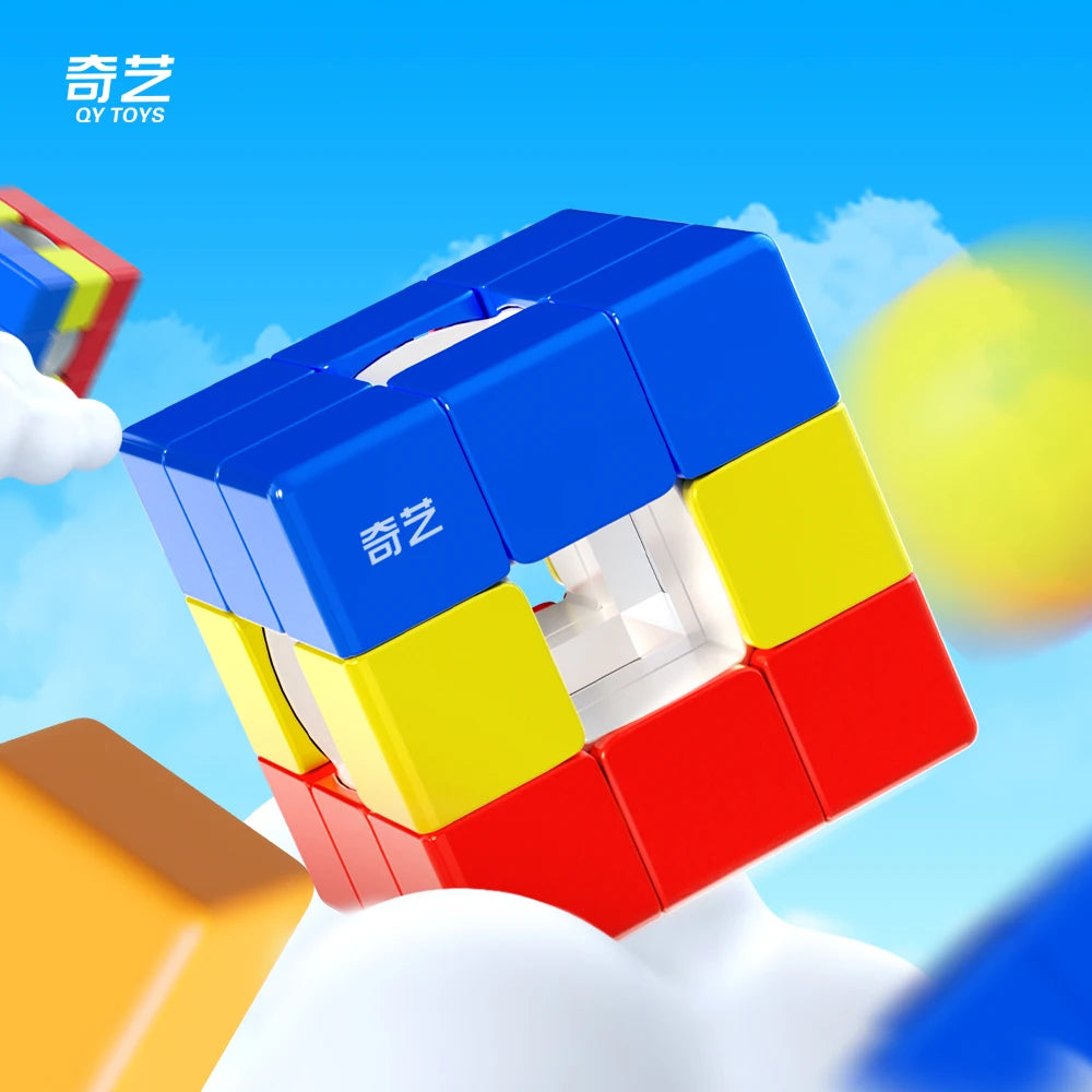 [JudyCube] Qiyi Void Sandwich Magic Speed Cube Stickerless Professional Fidget Toys Hollow sandwich 3x3 Cubo Magico Puzzle
