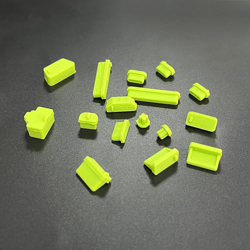 16Pcs/set Universal Anti Dustproof Notebook Port Plug Silicone Protector USB Elastic Laptop Computer Cover Stopper