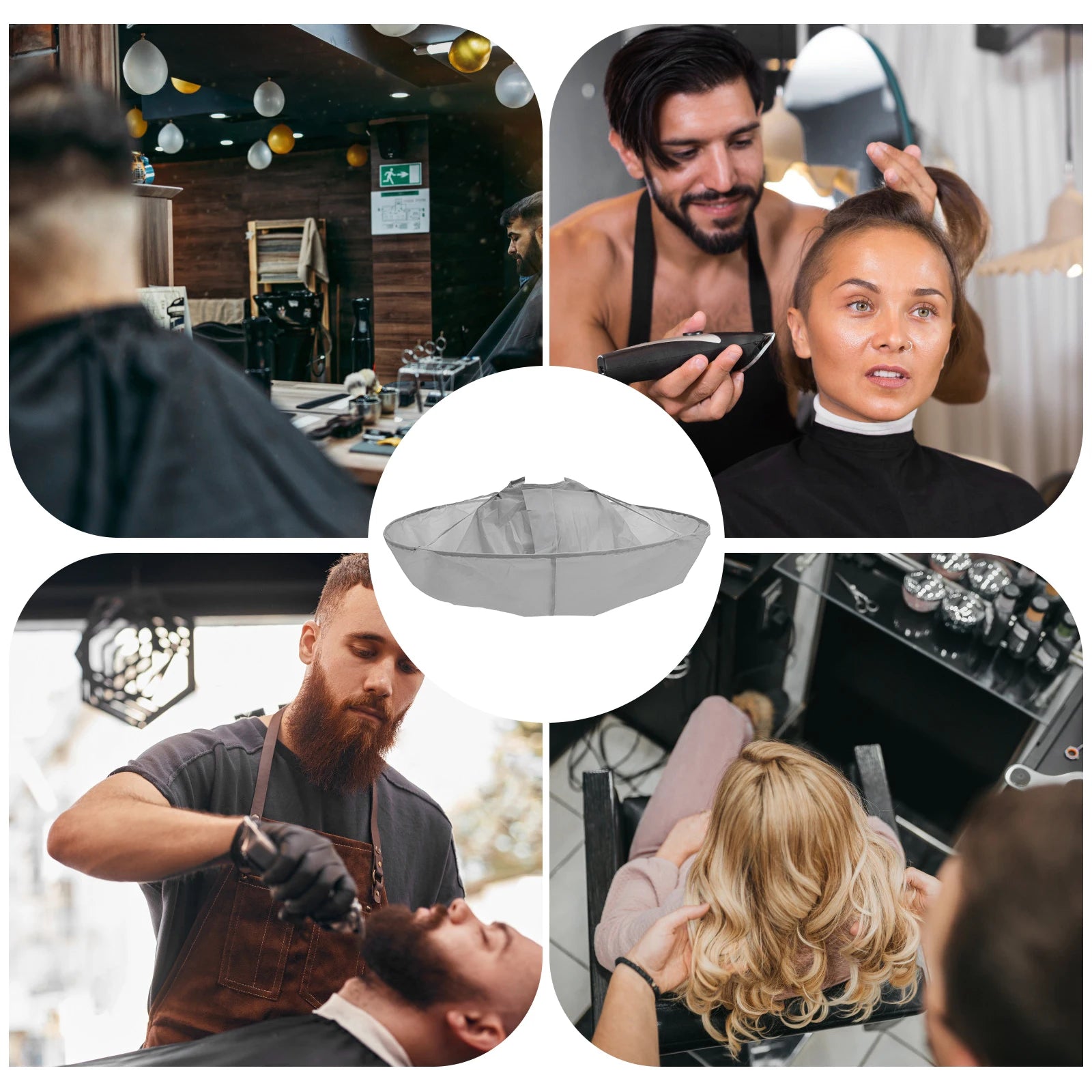 Waterproof Hairdressing Umbrella Cape For Adult Salon Haircut Cloak Adjustable Neck Easy Clean Fast Drying Hair Styling Apron