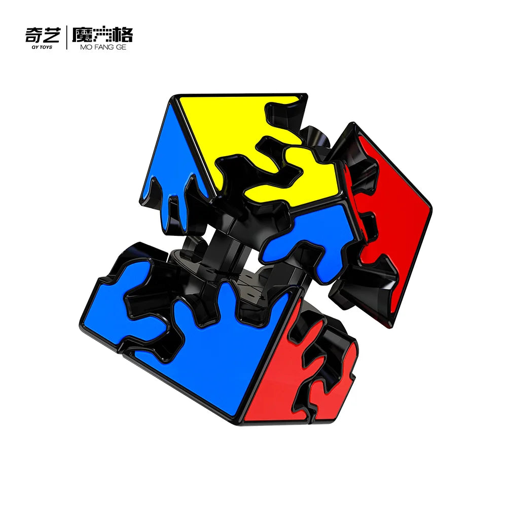 QIYI Gear Shift Cube 2X2 Magic Speed Cube Stickerless Professional Fidget Toys QiYi 2X2 Gear Shift Ball