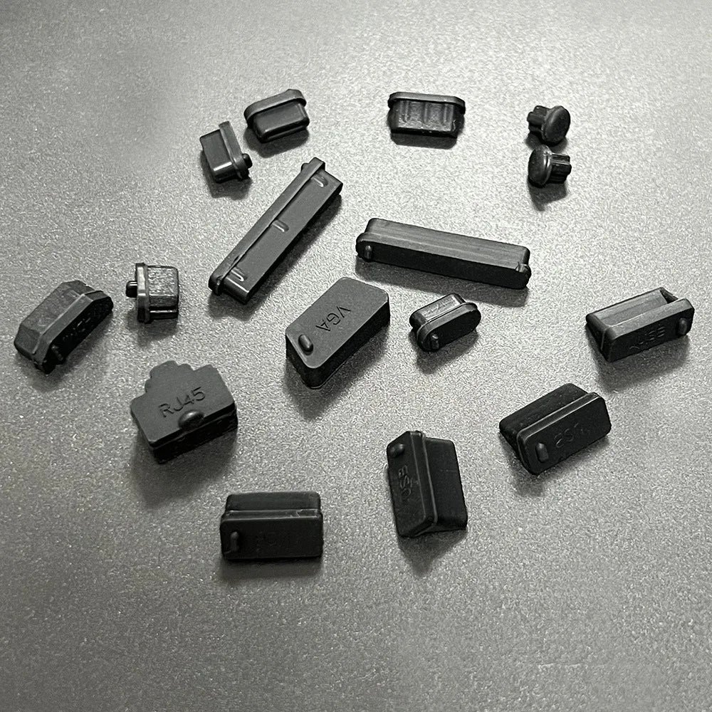 16Pcs/set Universal Anti Dustproof Notebook Port Plug Silicone Protector USB Elastic Laptop Computer Cover Stopper