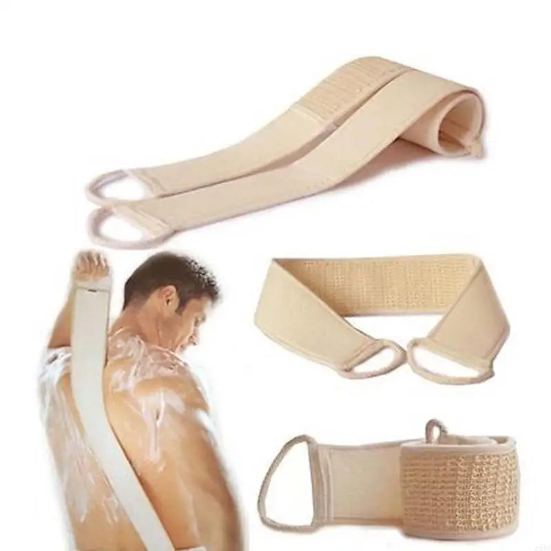 28TA 70cm Natural Loofah Back Scrubber Washer Shower Exfoliating Body Deep Cleaning Double Sided Massage Bath Sponge Bathroom