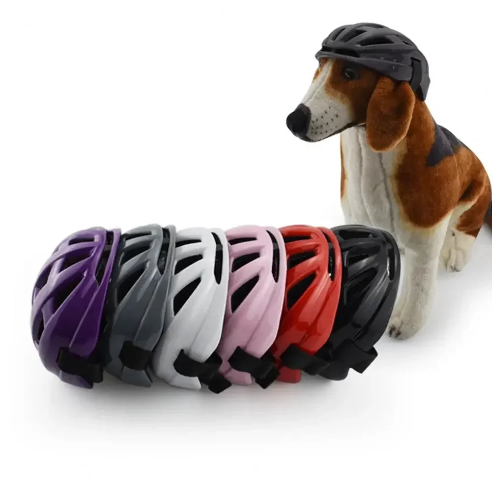 Small Pet Dog Helmet With Ventilation Hole Motorcycle Dog Helmet Multi-Sport Hard Hat Outdoor Bike Doggy Cap For Dog And Cat
