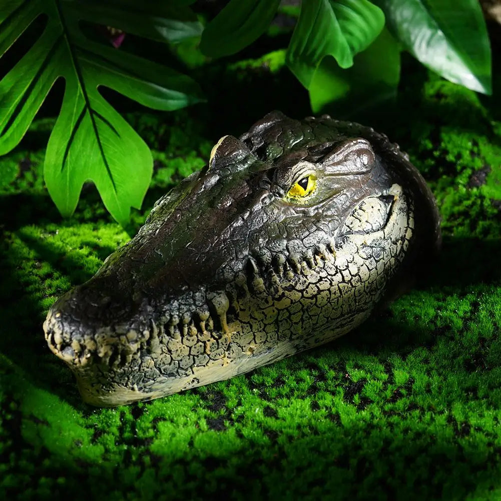 1pc Floating Alligator Head Aquatic Simulation Realistic Courtyard Head Animal Pond Pool Ornaments Park Decor Crocodile Out A5A5