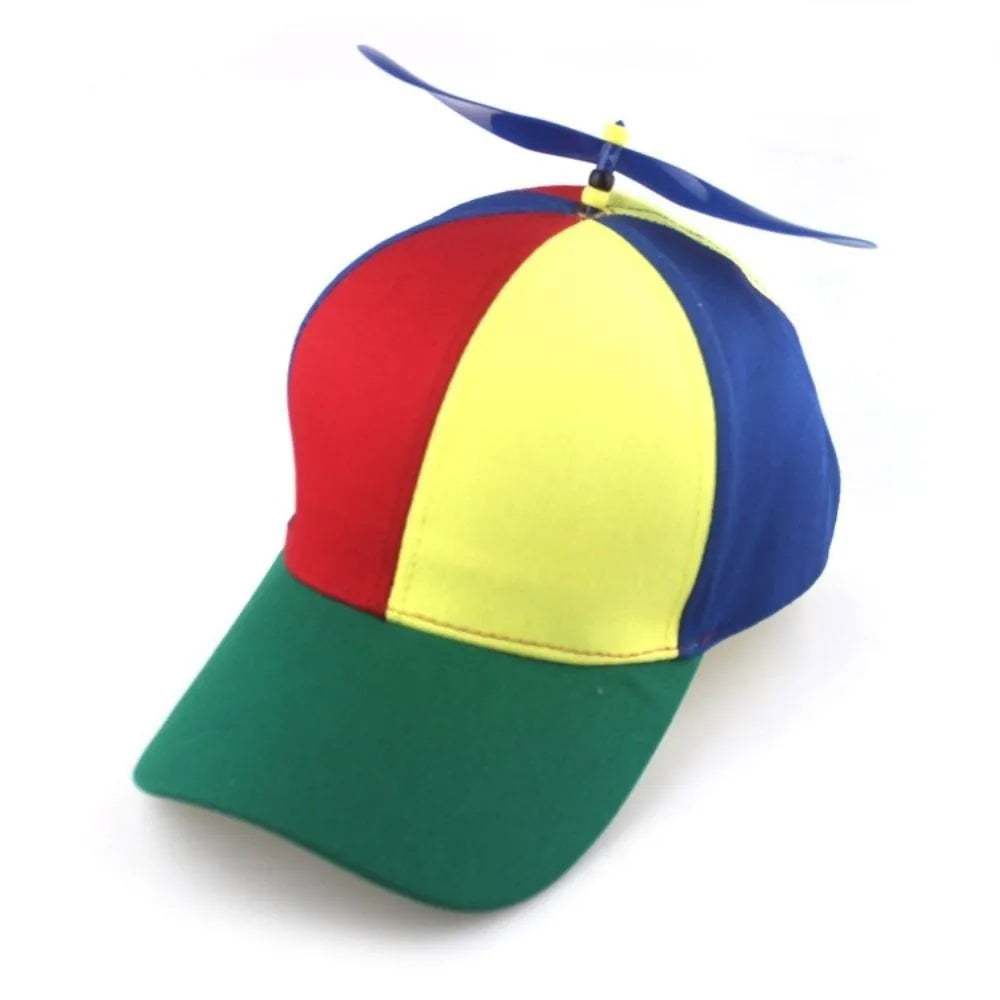 52-61cm Kids Boys Girls Rainbow Baseball Cap Bamboo Dragonfly Funny Snapback Hat Helicopter Propeller Adventure Dad Hat