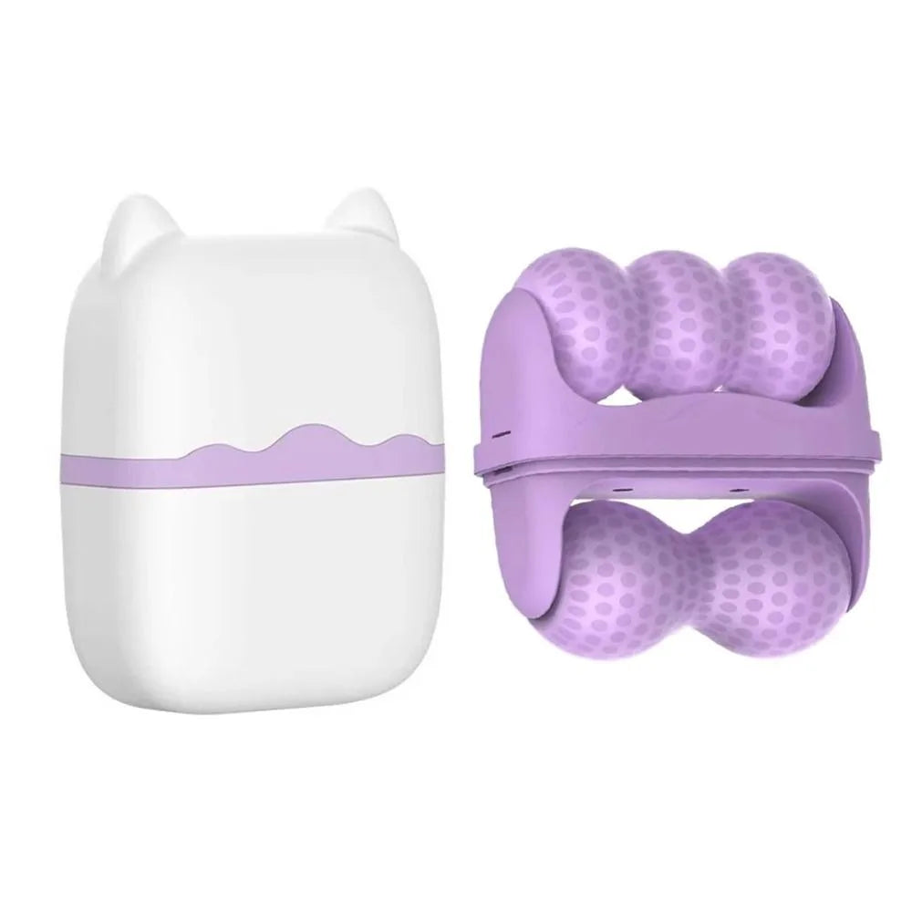 2 In 1 Face Massage Roller W and V Ice Shaping Handheld Ice Roller Reduce Double Chin Cold Compress Ice Facial Roller