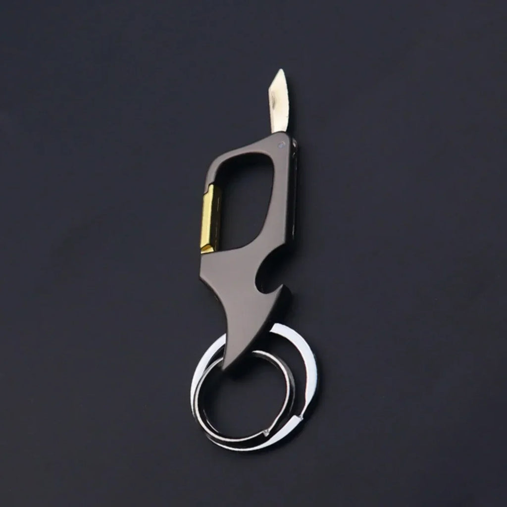 Men's Multifunctional Keychain Bottle Opener Anti-Lost Car Key Ring Creative Waist Hanging Design