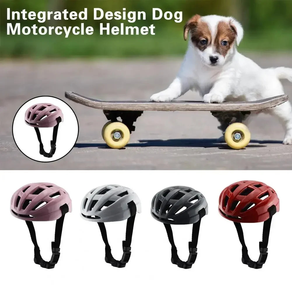 Small Pet Dog Helmet With Ventilation Hole Motorcycle Dog Helmet Multi-Sport Hard Hat Outdoor Bike Doggy Cap For Dog And Cat