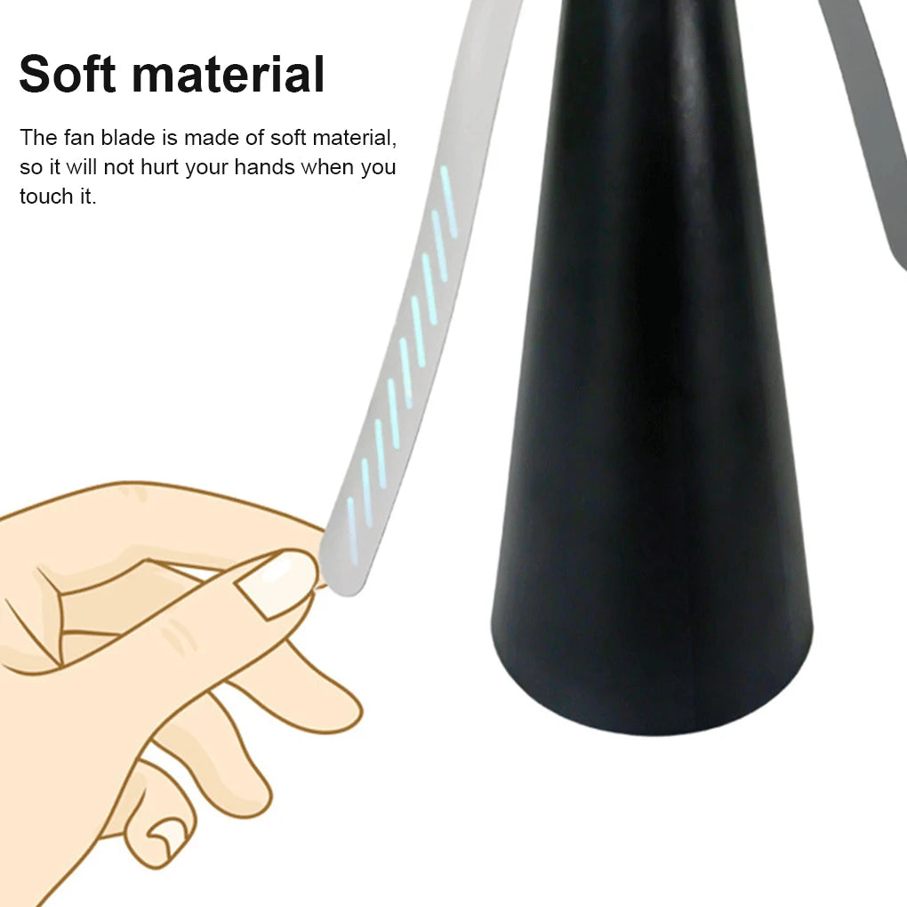 Outdoor Fly Bug Repeller Portable Pest Fan Electric Food Protector Silver