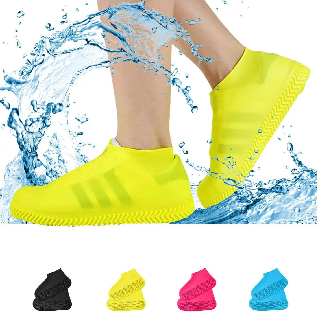 6 color Vintage Rubber Boot Reusable Waterproof Rain Shoes Cover Non-Slip Silicone Overshoes Boot Cover Unisex Shoes Accessories