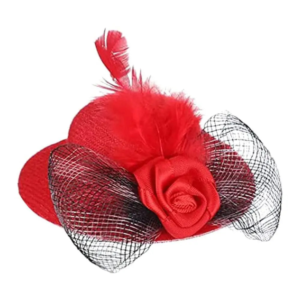 Adjustable Rooster Duck Stylish Show Costum Chicken Hats Cap for Hens Pets Supplies Feather Top Hat