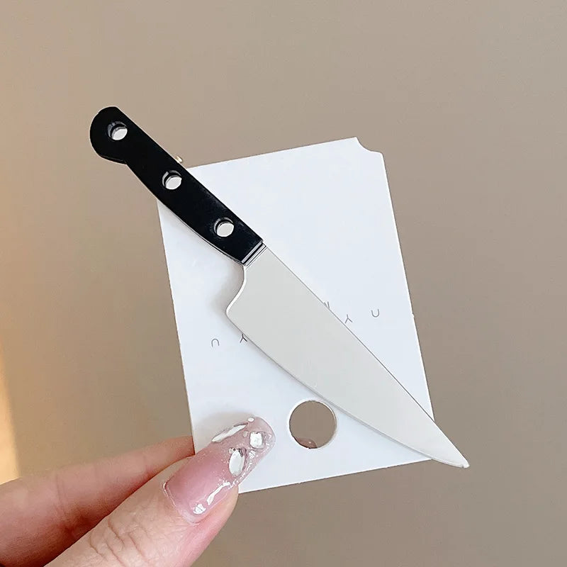 New Creative Weird Knife Hair Clips For Women Funny Hairpins Girls Hairclip Punk Barrette Hairpins Headwear Hair y2k Accessories