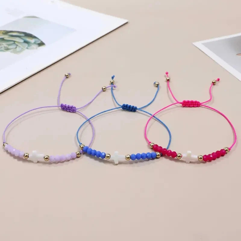 Clearance_12pcs Bohemian Style Woven Cross Bracelet Set, Suitable For Men And Women's Jewelry Gifts_Continuous updates