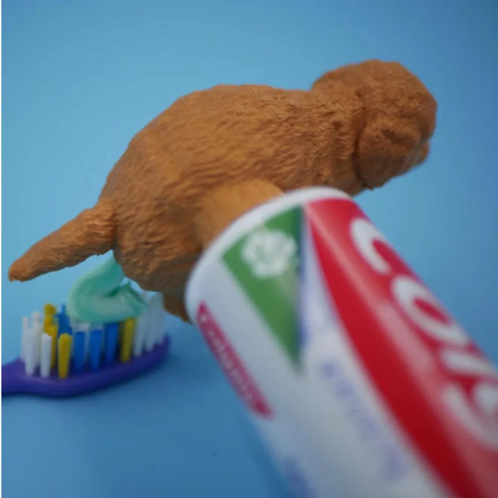Funny Puppy Poop Toothpaste Dispenser Cartoon Squeezer Dog Butt Toothpaste Cap Creative Gag Gift Poop Toothpaste Topper Friends