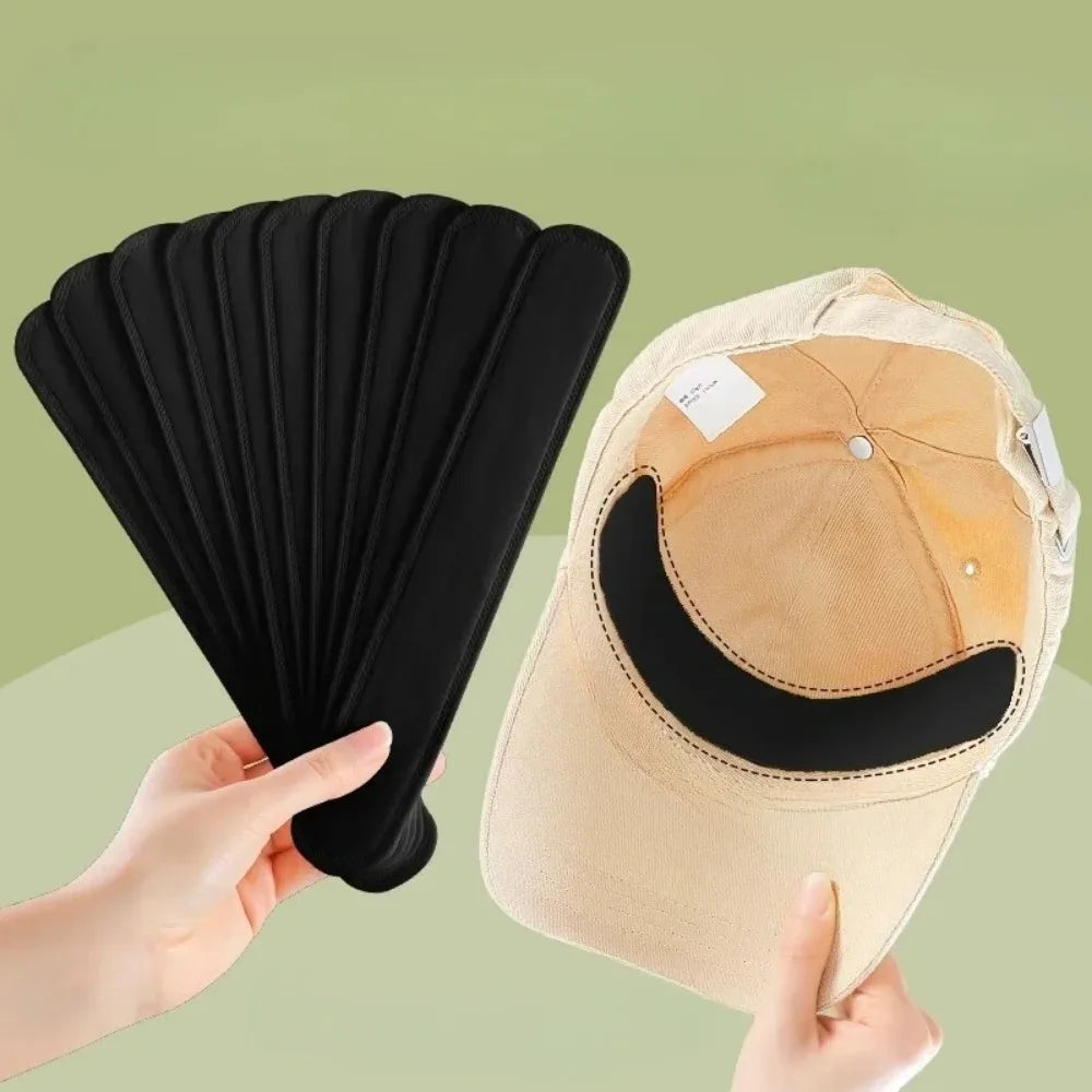 10 Pcs Invisible Hat Sweat Absorber Stickers Liner Bands Sweatband Visor Hat Size Reducer Cap Anti-dirty Strips Pads Tape
