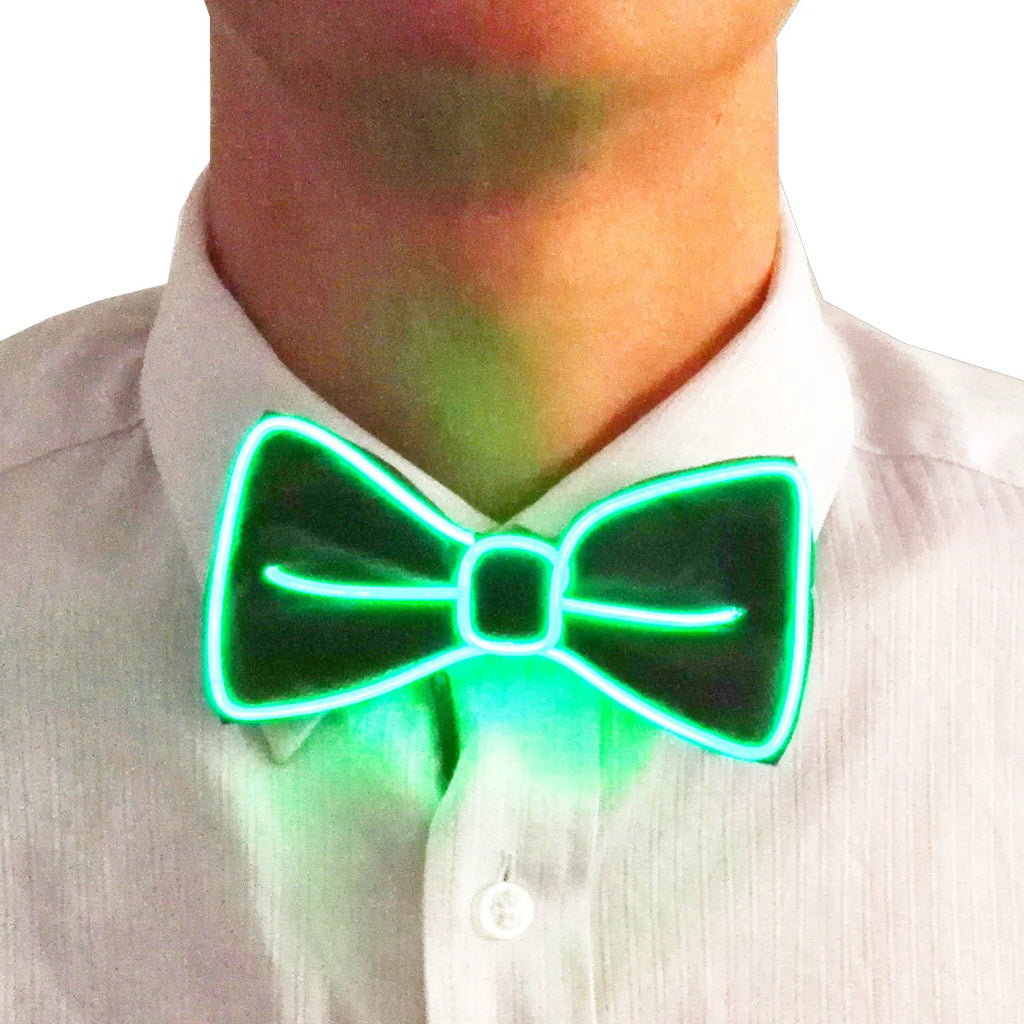 Flashing Neon Light LED Tie Halloween Christmas Dance Supplies Wedding Performance Decoration Luminous EL Wire Necktie