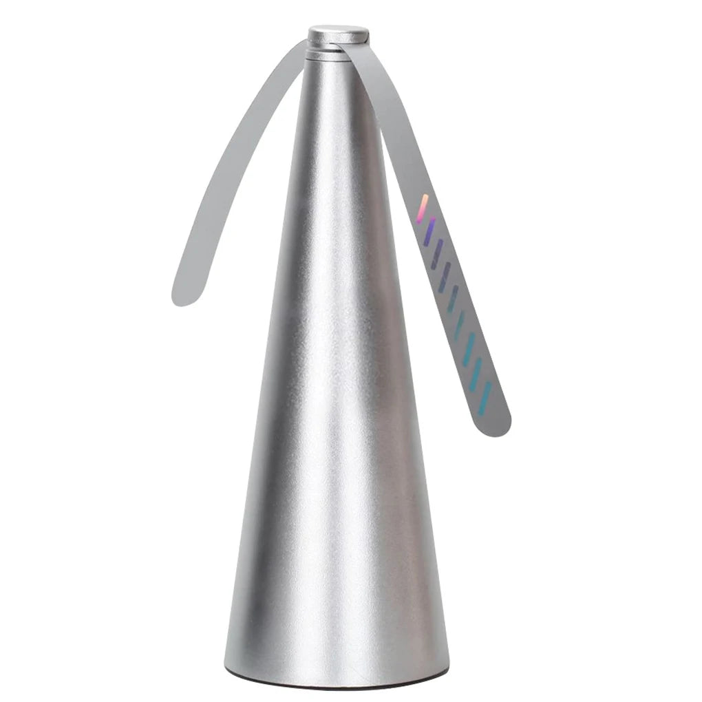 Outdoor Fly Bug Repeller Portable Pest Fan Electric Food Protector Silver