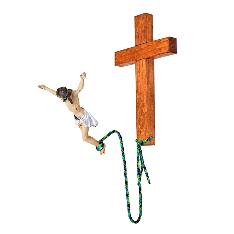 Bungee Jumping Jesus Easter Atmosphere Decorative Ornaments Religious Crafts Ornaments Gifts Holiday Hanging Decorations