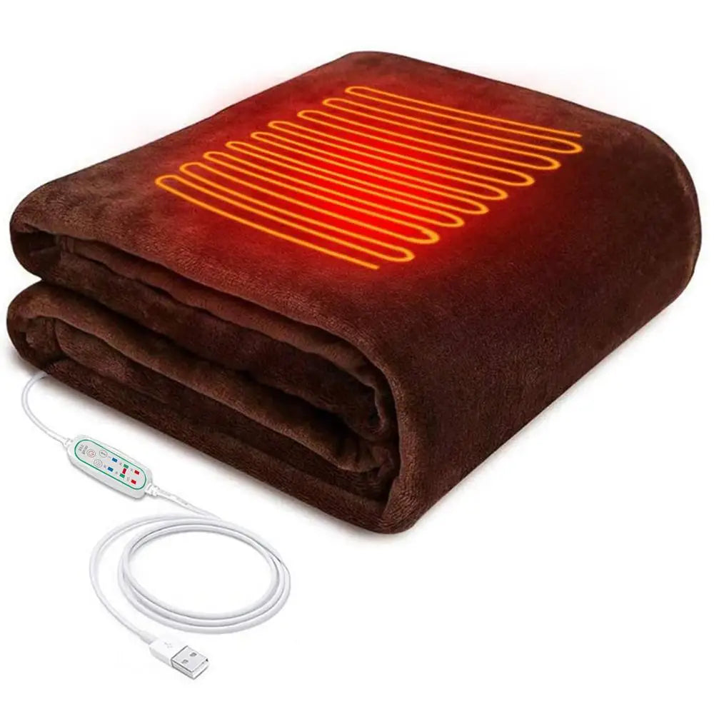 Electric Blanket Thickened USB Heating Shawl Pad Washable Warmer Blanket Winter Office Shawl Warm Blanket  Home Warm Blanket