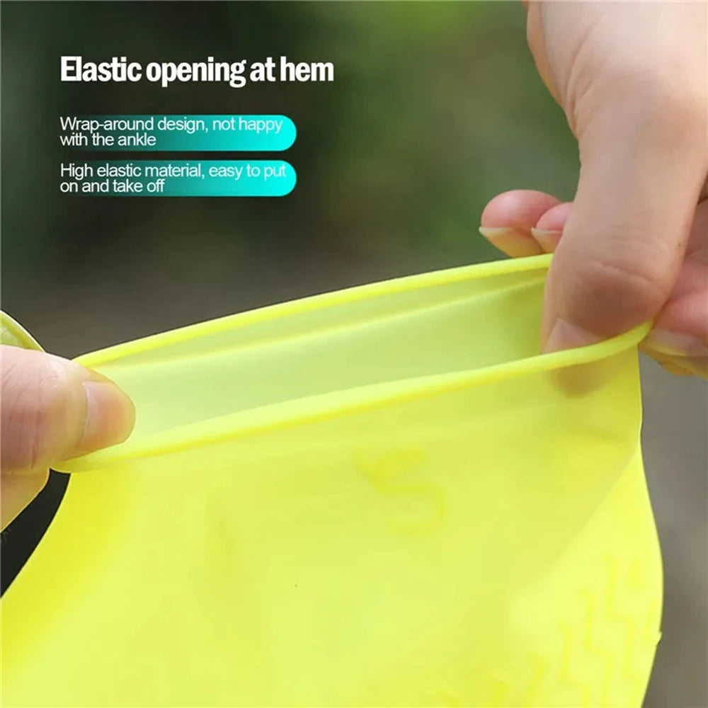 1 Pair Rubber Rain Boot Overshoes For Outdoor Use, Silicone Waterproof Shoe Covers, Rainy Day Shoe Cover, Reusable Non-Slip Rain