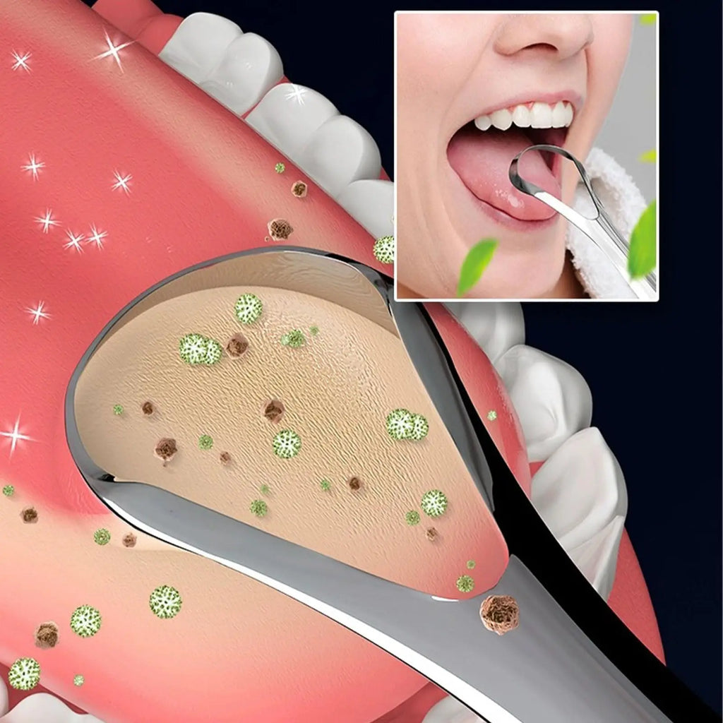 1pcs/2pcs/3pcs Metal Tongue Scraper Cleaner for Adults & Kids, Portable Stainless Steel Tongue Scrapers Brushes for Removing