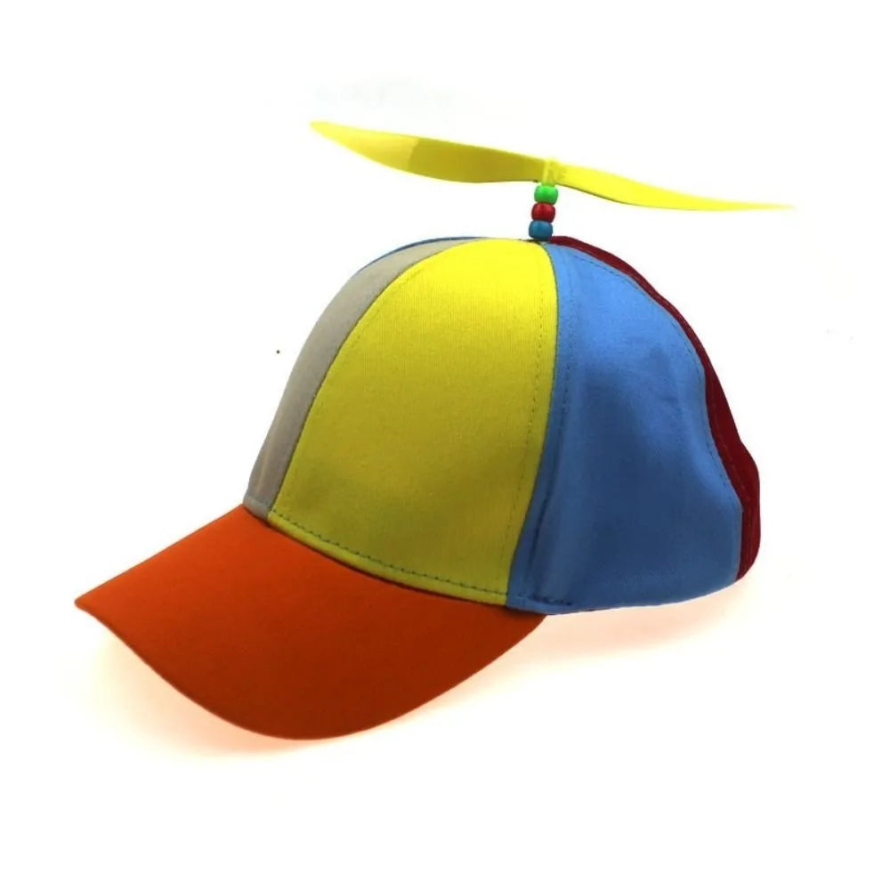 52-61cm Kids Boys Girls Rainbow Baseball Cap Bamboo Dragonfly Funny Snapback Hat Helicopter Propeller Adventure Dad Hat