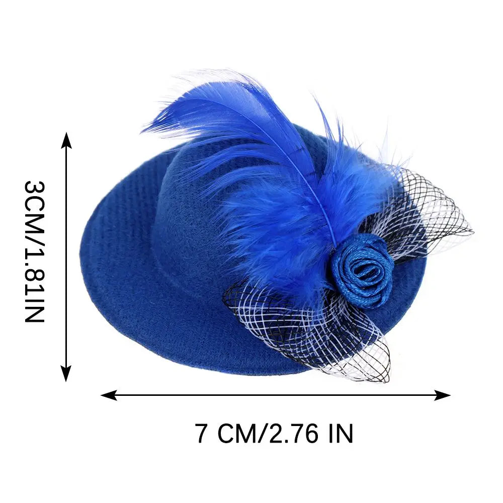 Adjustable Rooster Duck Stylish Show Costum Chicken Hats Cap for Hens Pets Supplies Feather Top Hat