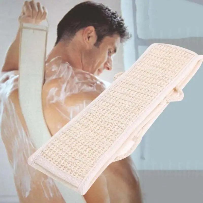 28TA 70cm Natural Loofah Back Scrubber Washer Shower Exfoliating Body Deep Cleaning Double Sided Massage Bath Sponge Bathroom