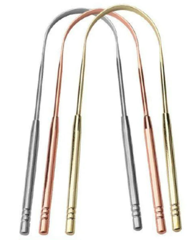 1pcs/2pcs/3pcs Metal Tongue Scraper Cleaner for Adults & Kids, Portable Stainless Steel Tongue Scrapers Brushes for Removing