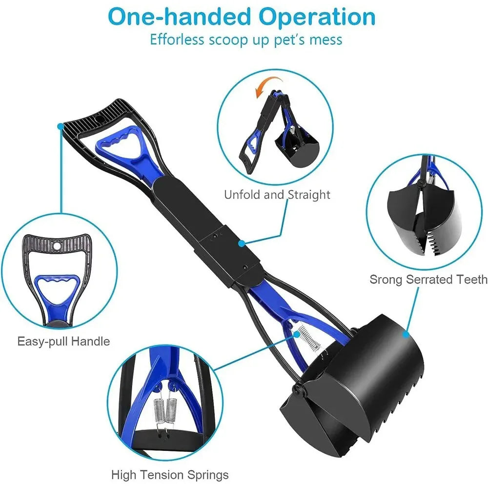 28cm/45cm Pet Poop Picker Pet Dog Long Handle Pet Pooper Scooper Dogs Cats Poop Scoop Up Clean Waste Cleaning Tools Pet Supplies