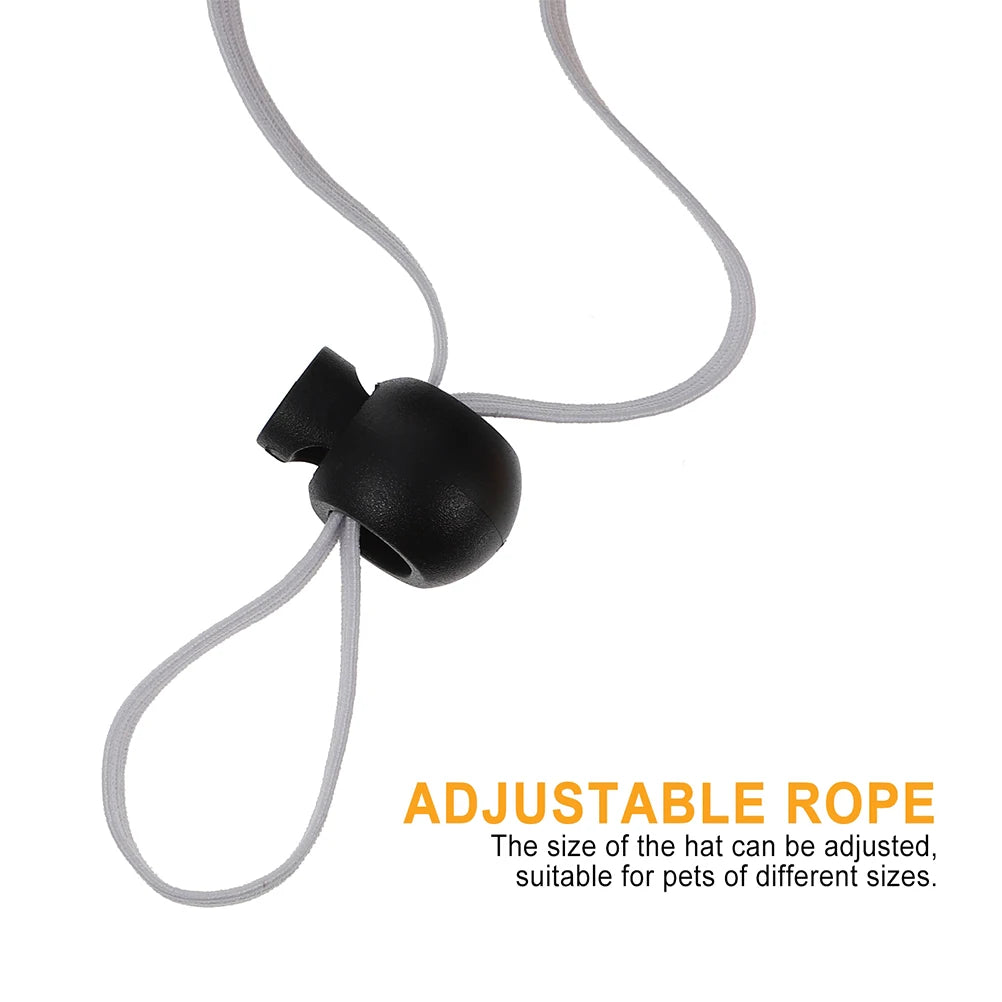 2pcs Pet Bachelor's Hat Set Elastic Adjustable Black Tassel Graduation Cap Bow Tie Dog Accessories Small Animals Costumes