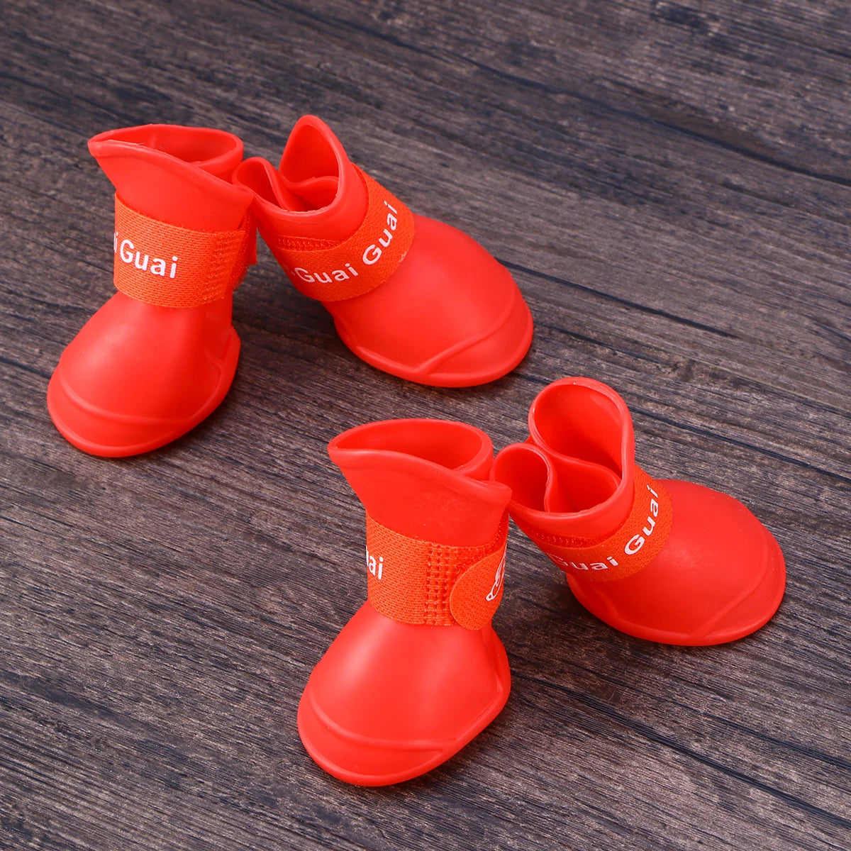 Chihuahua Shoes for Dogs Pet Non-slip Rain Boots Water Resistant Red Booties Waterproof