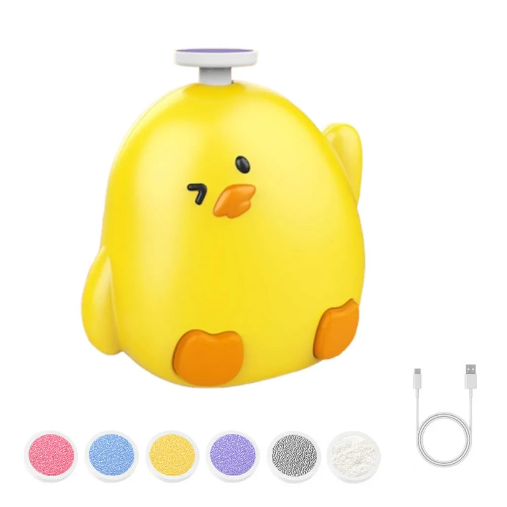 Cartoon Electric Baby Nail Trimmer Portable Quiet Operation Baby Nail Grinder Anti-clamping Chicken Shape Electric Nail Clipper