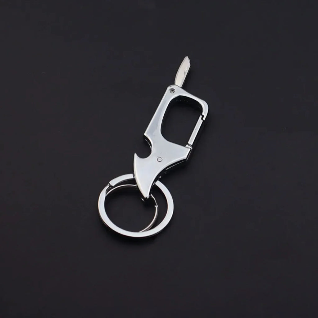 Men's Multifunctional Keychain Bottle Opener Anti-Lost Car Key Ring Creative Waist Hanging Design