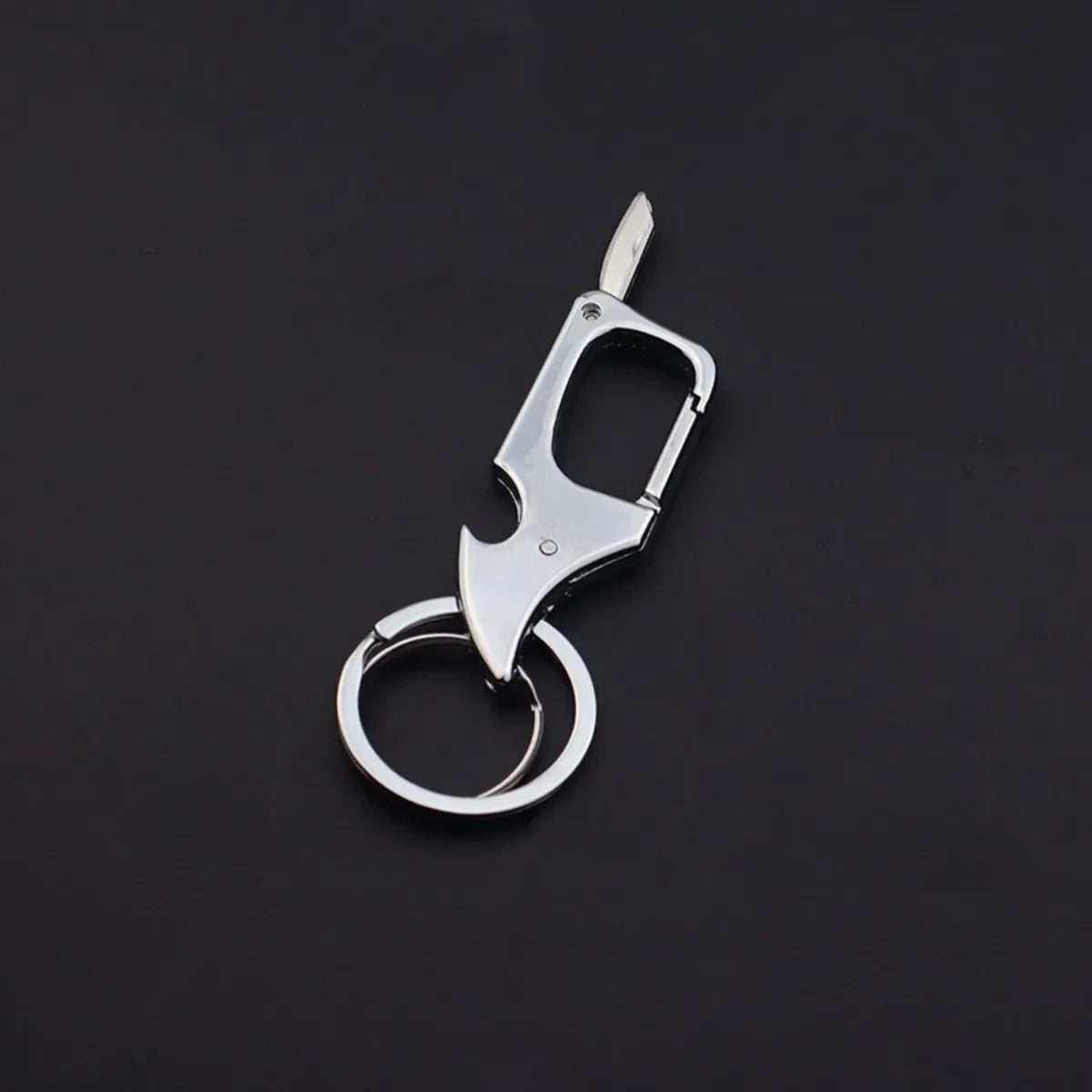 Men's Multifunctional Keychain Bottle Opener Anti-Lost Car Key Ring Creative Waist Hanging Design