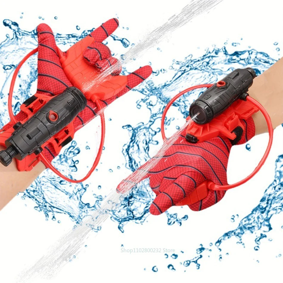 UNGH Spider Launcher Water Gun Summer Summer Beach Wrist Shooting Game Toy Plastic with Gloves For Children Water Fight Game
