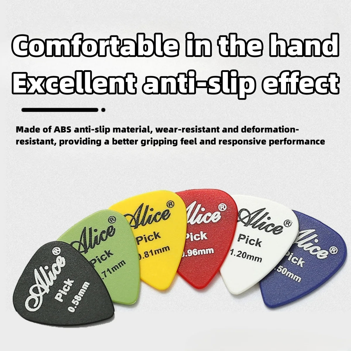 Alice Guitar Pick Mixed ABS Premium Matte Anti-Skid Guitar Pick 24/50/100 Pieces w/ Pick Box /for Acoustic Electric/Ukulele